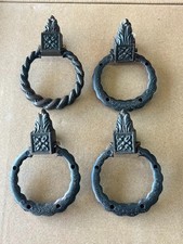 Set 4 Vintage Ring Pull Drawer Handles antique style