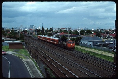Original Rail Slide - V Line N467 + Footscray VIC Australia 1-1989