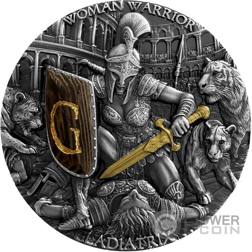 GLADIATRIX Woman Warriors 2 Oz Silver Coin 5$ Niue 2026