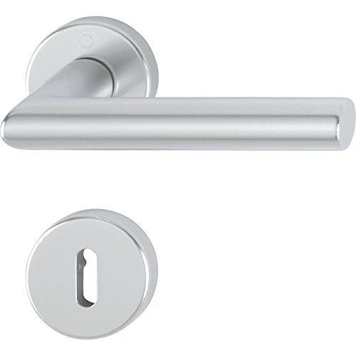 HOPPE, 3286534, Manico set con rosette Amsterdam anodizzato BB Buntbart, argento - Immagine 3 di 3