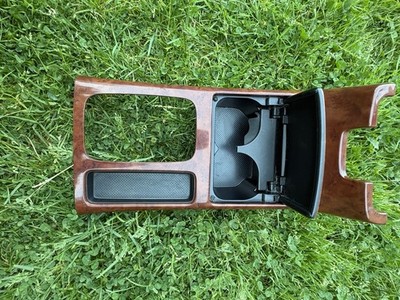 2002-2006 Toyota Camry Center Console Trim Shifter Bezel Cup Holder Wood Grain