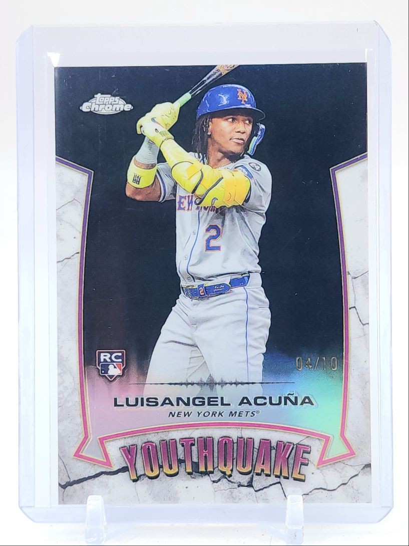 LUISANGEL ACUNA 2025 TOPPS CHROME YOUTHQUAKE ROOKIE BLACK RC /10 Q4920