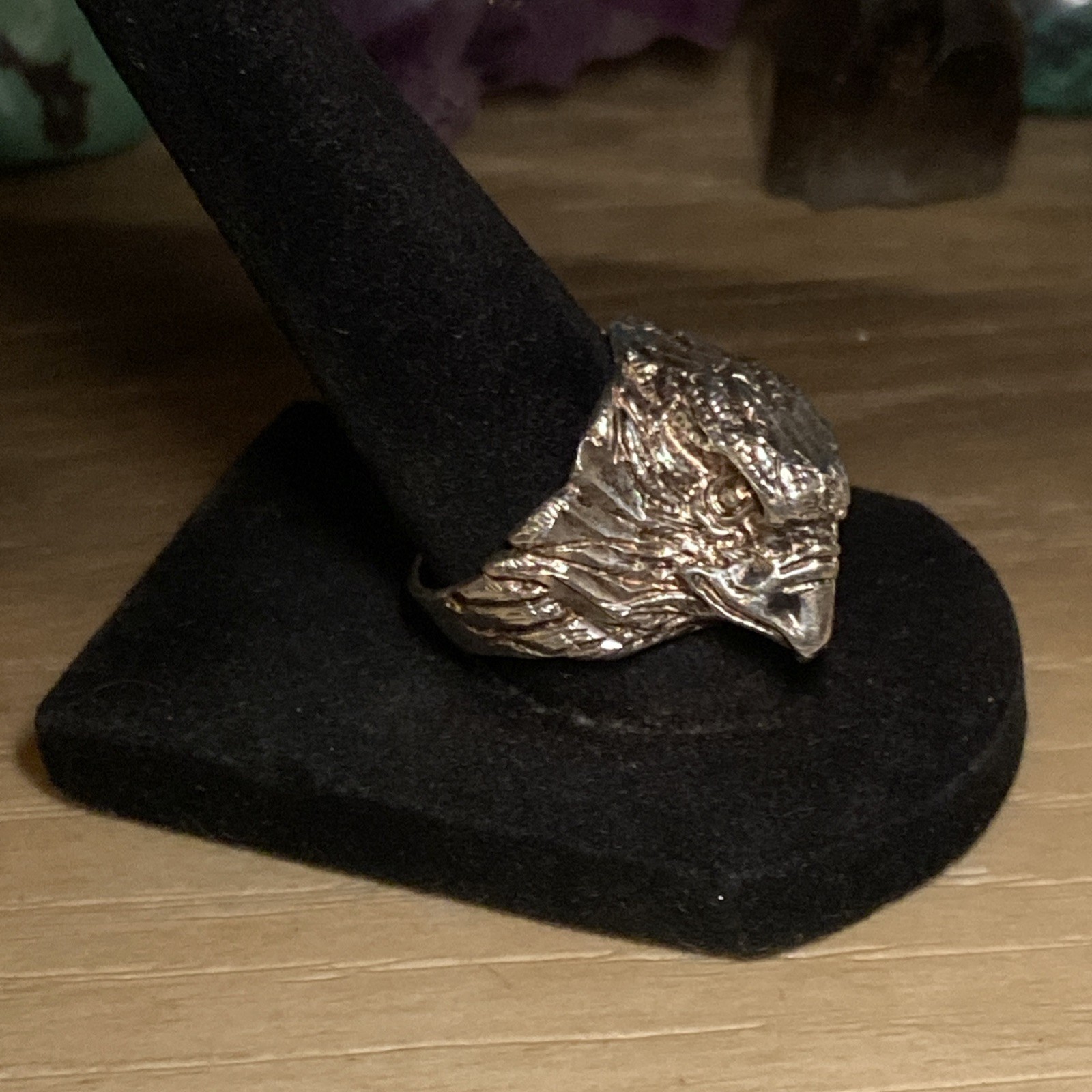 VINTAGE Solid Sterling Silver 925 Eagles Head 11.… - image 10