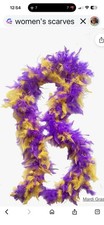 Feather Boa Purple And Gold 6 ft 60 Grams