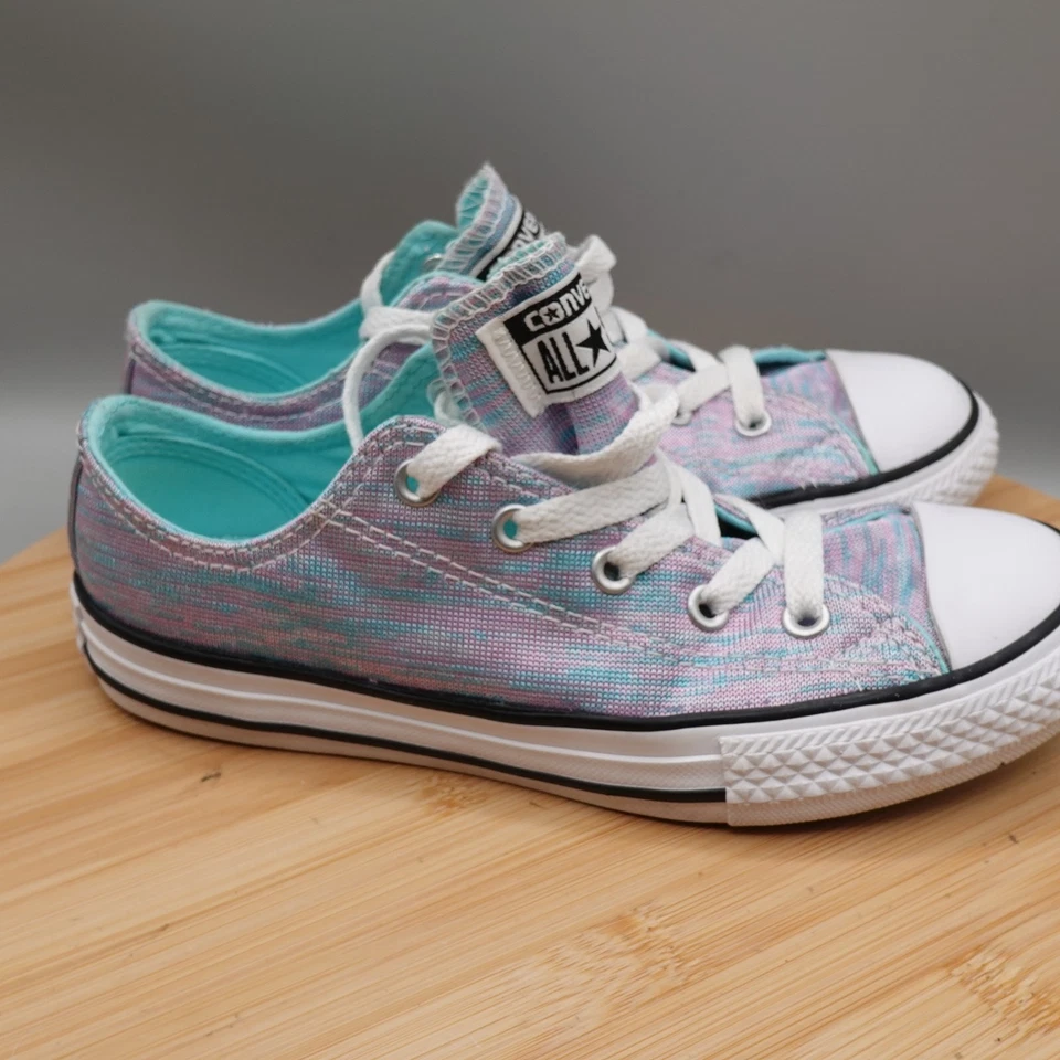Zapatos Converse Juveniles 1.5 Parte Superior Baja Púrpura Verde Azulado Cola de Unicornio Multicolor MinFlaw Foto 4 de 4