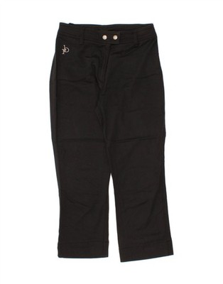 ROCCOBAROCCO Damen Straight Capri Hose IT 42 Medium W28 L21 Schwarz BY04