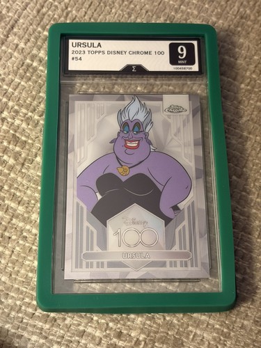 Ursula 2023 Topps Chrome Disney 100 #54 Base graded 9 Mint