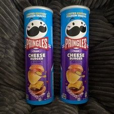 2 Tubes Of Pringles Cheese Burger Flavour 165g x  2 Limited Edition