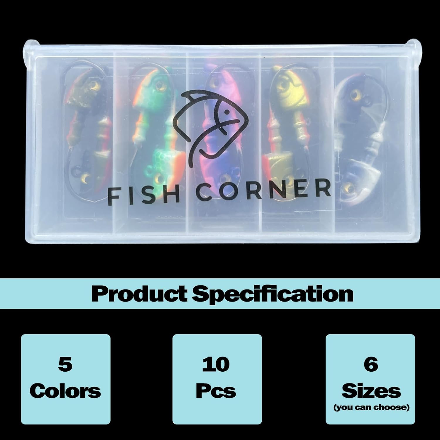 Swimbait Jig Head Swimbait Jigs with 3D Eyes Minnow Jig Heads for Fishing Saltwa - Image 6