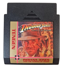 Indiana Jones Temple of Doom NES Tengen Complete With Manual