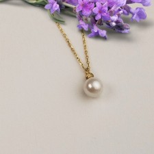 Pearl Necklace, Pearl Jewellery, Bridal Jewelry, Single Pearl Necklace