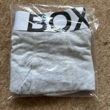 Box menswear light grey boxer trunks large bnwt