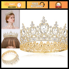 Elegant Crystal Queen Crown Tiara for Women Girls - Rhinestone Hair Accessory