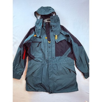 Helly Hansen Equipe Ski Jacket Mens XL Teal Black Helly-Tech Vintage Colorblock