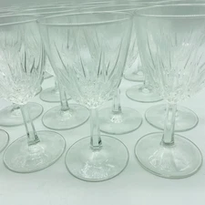 Luminarc Wine Glasses Cristal d'Arques Durand Diamant Claret France 6" X 3' Vtg