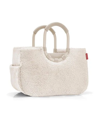 Reisenthel LOOPSHOPPER M Einkaufstasche Handtasche Sandgrau Teddystoff 12 L