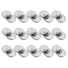 15pcs Alloy Turn Lock Clasp Purse Closures Twist Lock Bag Hardware Silver