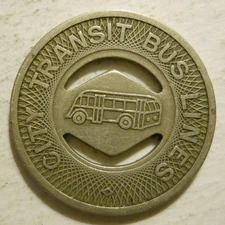 City Transit Bus Lines (High Point, North Carolina) transit token - NC450C