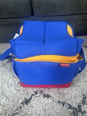 Vintage Fisher Price Collapsible Cube Toy Storage Tote Bag with shoulder strap