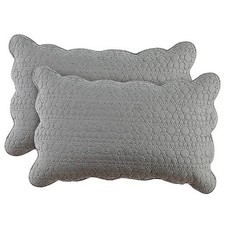 King Size Pillow Shams Set of 2, Ultra Soft 36" x 20" Pack of 2 Gray1