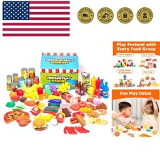 122 Piece Pretend Food Set for Kids - Food Toys for Kids Kitchen Set - Preten...