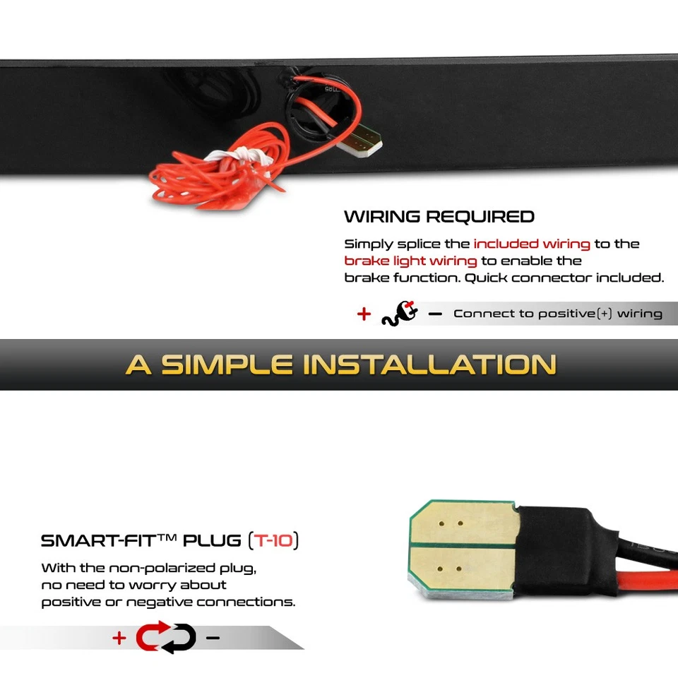 [Brake+Parking]Smoked Lens Full LED Tailgate Lamp Bar For 06-18 Ram 3500 Dually - Изображение 4 из 4