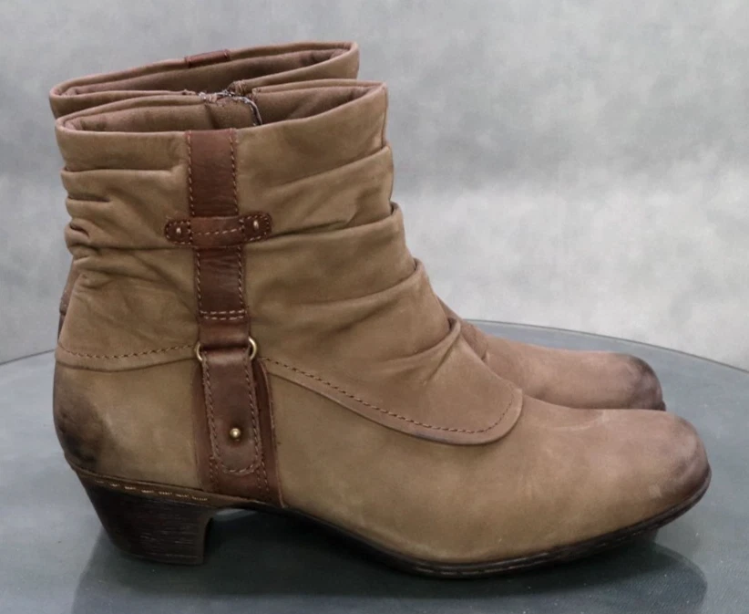 Botas Rockport para mujer holgadas con cremallera lateral talla 7,5 (W) cuero ancho tostado Foto 4 de 4