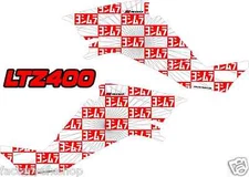 LTZ400 Exhaust Graphic Kit 03-08 Plastic Decal Sticker Ltz 400 Z400 Suzuki White