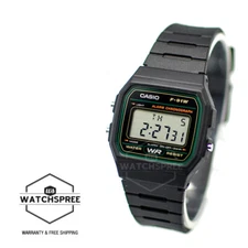 Casio Standard Digital Black Resin Band Watch F91W-3D F-91W-3D