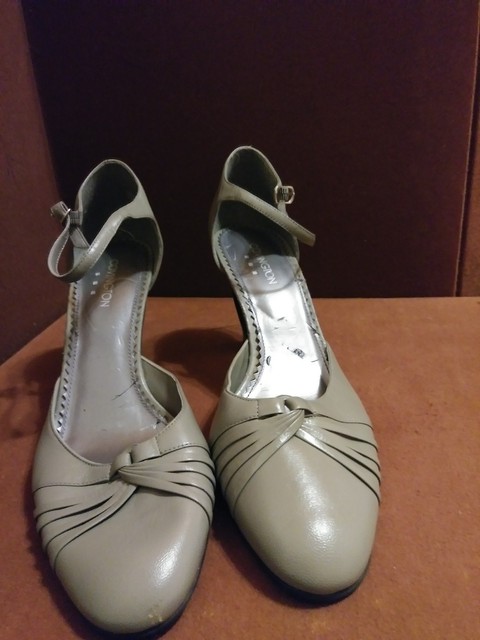 Covington Women's Shoe Gray Ankle Strap Heel Size 81/2M | eBay