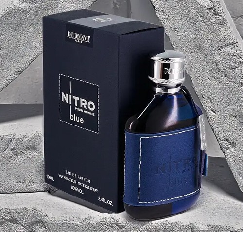 NITRO Blue Pour Uomo by Dumont Paris EDP Eau De Parfum 100 ML - New Super Rich - Picture 3 of 3