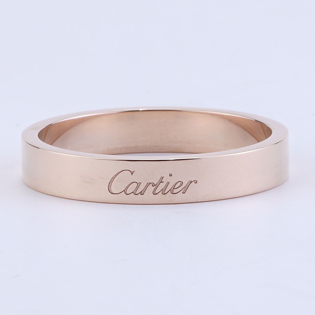 Cartier C de Cartier 4mm Wedding Band 18K Rose Gold Ring