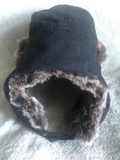 Aviator Faux Fur Warm Winter HAT - Kids 6-10 yrs. Black, Kohls Brand NEW
