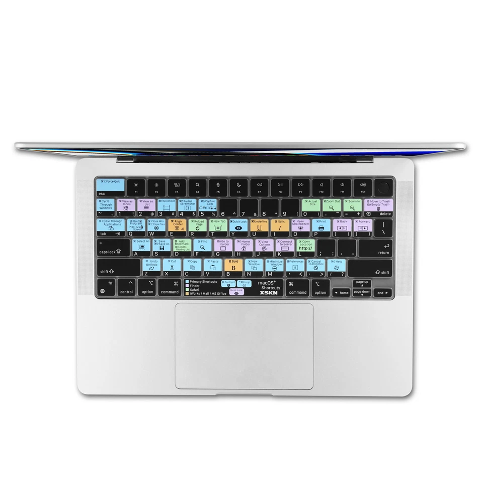 XSKN macOS Shortcuts Keyboard Cover for 2021-2025 Macbook Pro 14.2/16.2 M1-M5 - Image 2 of 4
