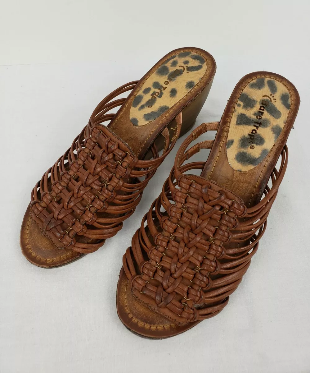Bear Traps Women s Ilisha Brown Woven Wedge Sandals Size 9M