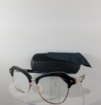 Brand New Authentic Dsquared 2 DQ 5152 001 Eyeglasses Black Gold 53mm Frame