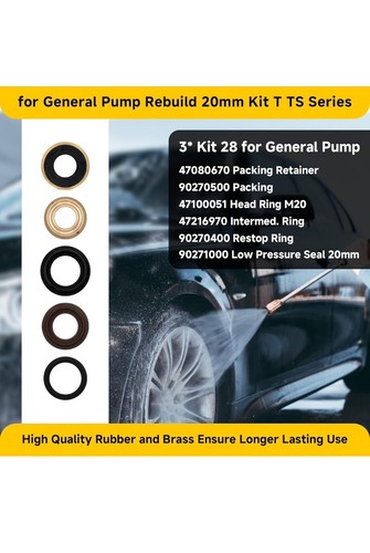 *READ General Pump Rebuild 20mm Kit for T1011 TS1011 TS1511 TS2021 TS2011 TS1021 - Bild 3 von 16