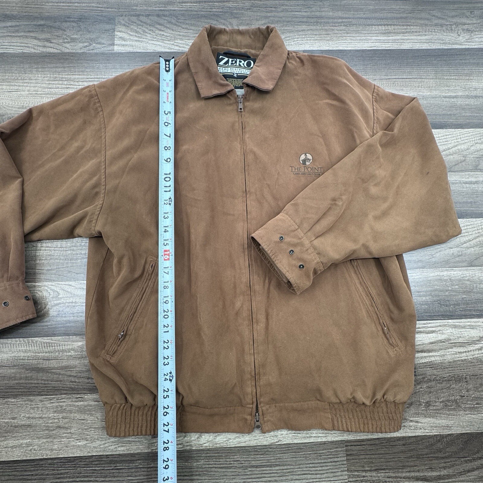 Zero Restriction Men Large Brown Micro Suede Golf… - image 7