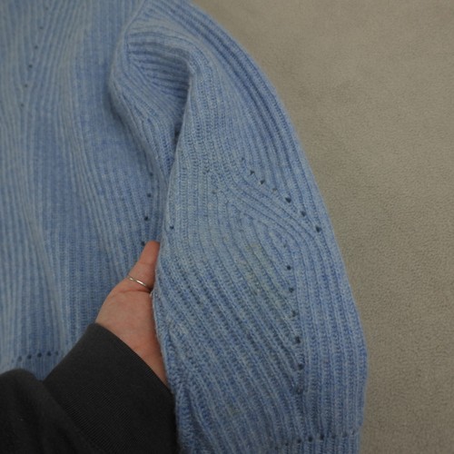 Aqua Cashmere Sweater Womens XS Blue Cashmere Ribbed Anthropologie - Picture 16 of 17