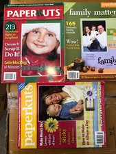 Lot of 3 scrapbooking magazines: 2 issues PaperKuts; special Family Matters