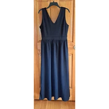 Suzanne Betro Black Sleeveless Dress Maxi Long M Cocktail Wedding Stretch 8 10