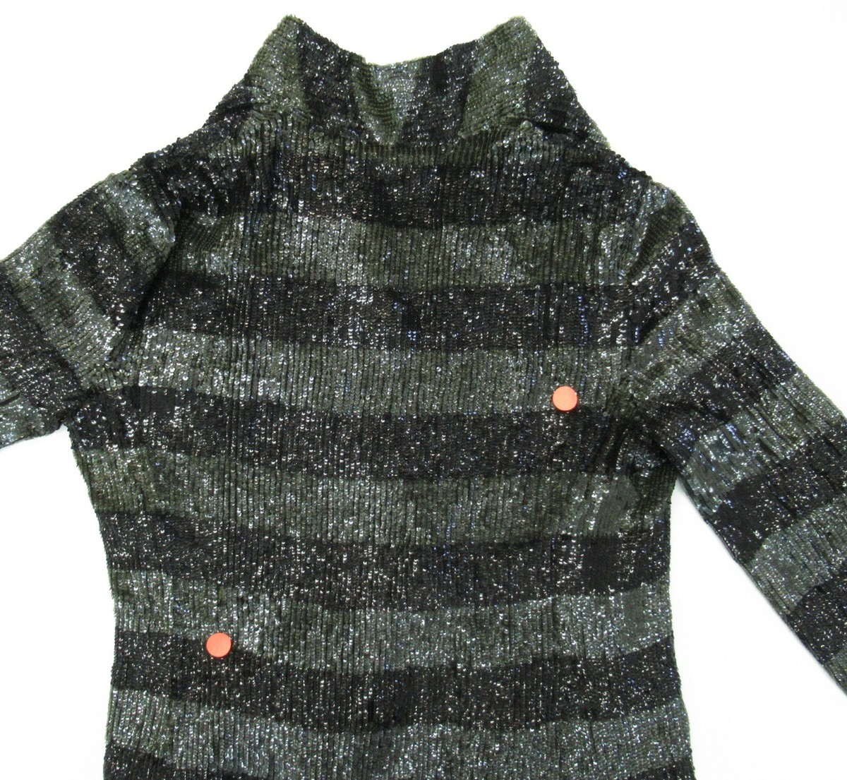 NWT EMPORIO ARMANI Women's One Button Sequin Stripe Cardigan Size