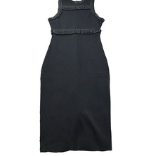 Blessed Are the Meek Womens Sleeveless Dress Sz 6 Beaded Back Zip Wide Strap NWT