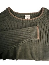 Columbia mens sweater XL green ribbed knit pullover heavy casual layers outdoors