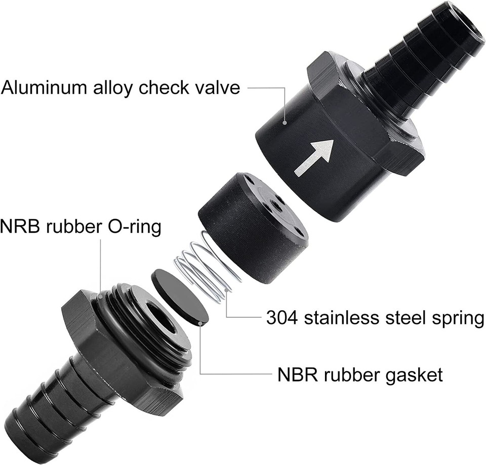 TO -3/8 Inch 10mm Inline Check Valve Fuel Gas Li... - Grandado - Foto 4