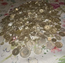 Vintage 1960s mother of pearl buttons Huge lot Grandmother’s Buttons