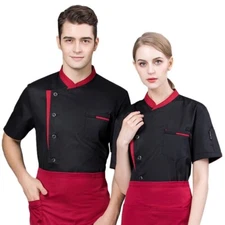 Summer Chef Uniform Kitchen Hotel Cafe Cooking Shirt Catering Cook Jacket Tops