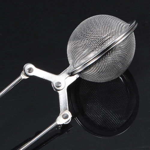 Stainless Steel Spoon Tea Ball Infuser Filter Squeeze Leaves Herb Mesh Strainer - Picture 3 of 5