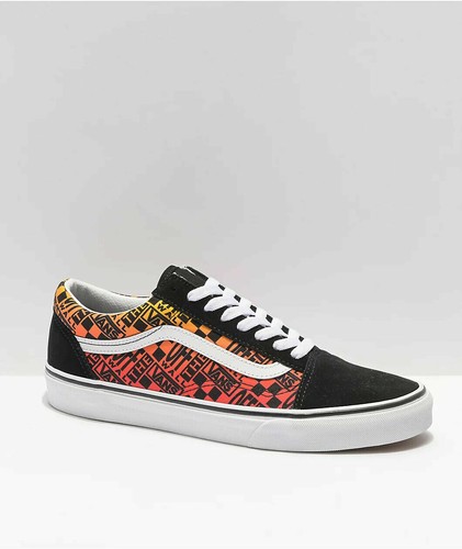 logo flame old skool vans