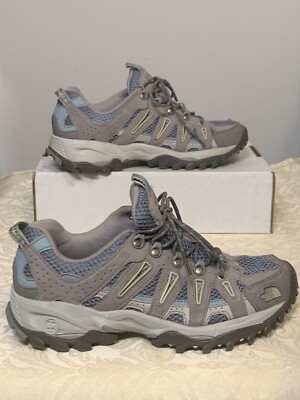 The North Face Women 6.5 Grey Hiking Boot Chunky Athletic Shoe Vacation Outdoors